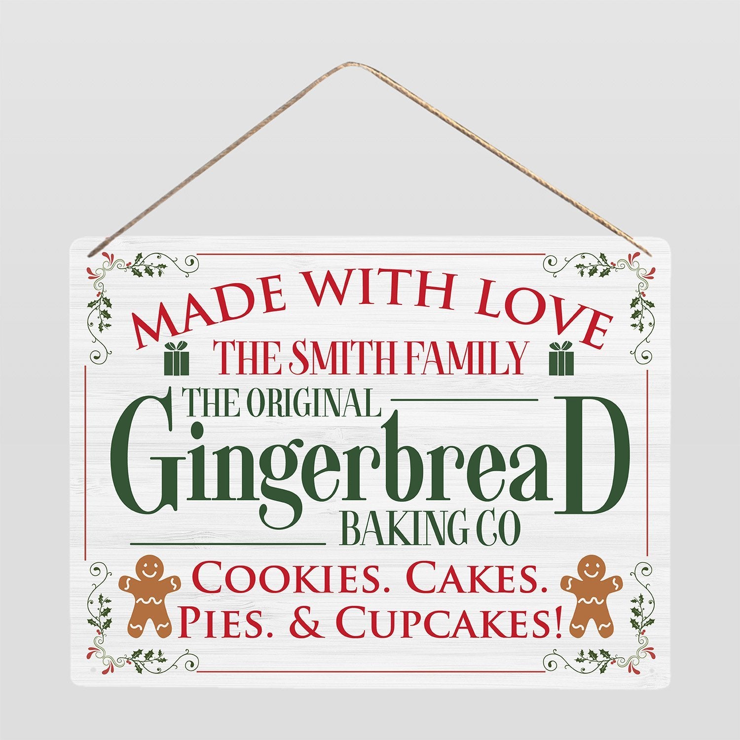 Make With Love, The Original, Gingerbread Baking Co, Custom Metal Sign