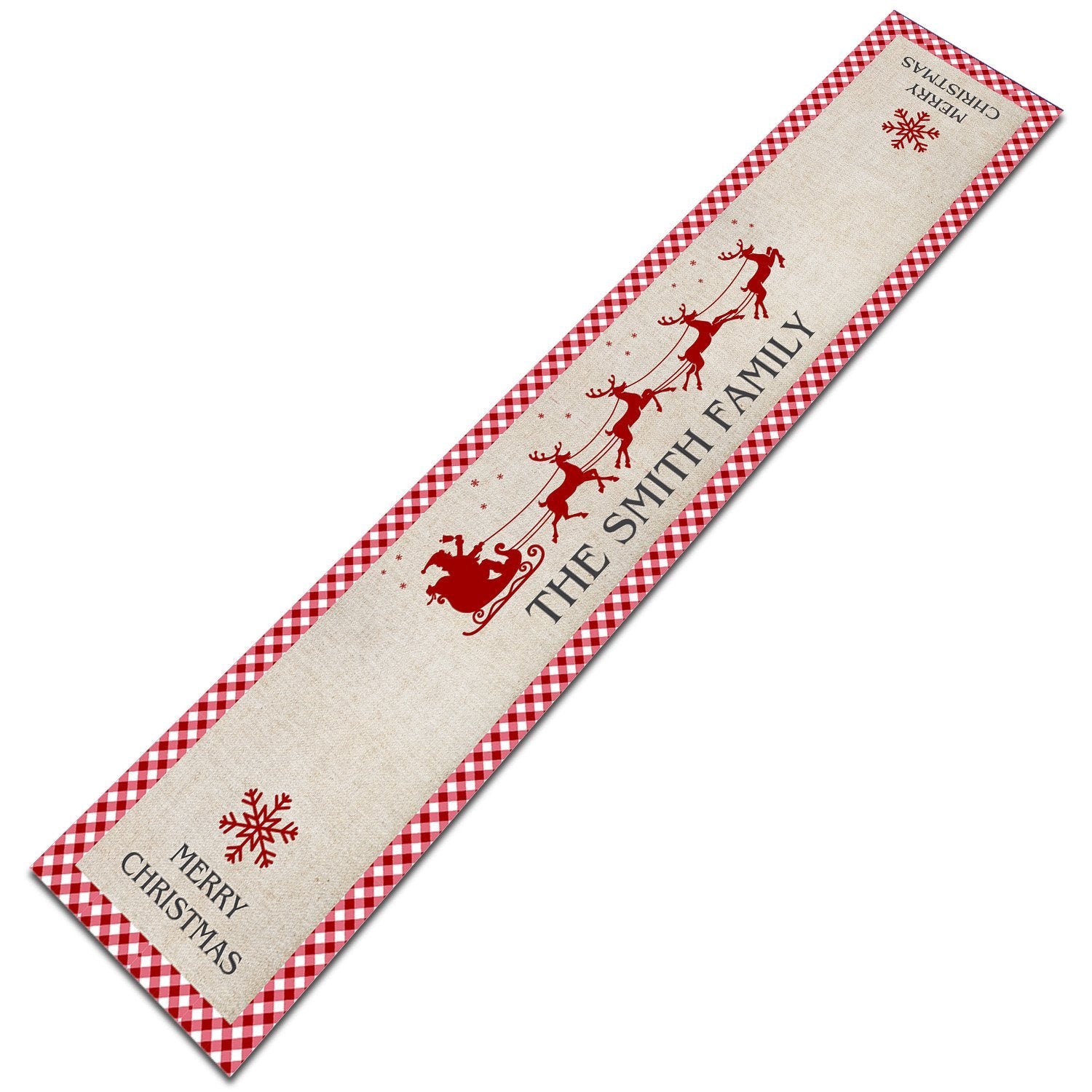 Merry Christmas, Personalized Table Runner, Personalized Family Name