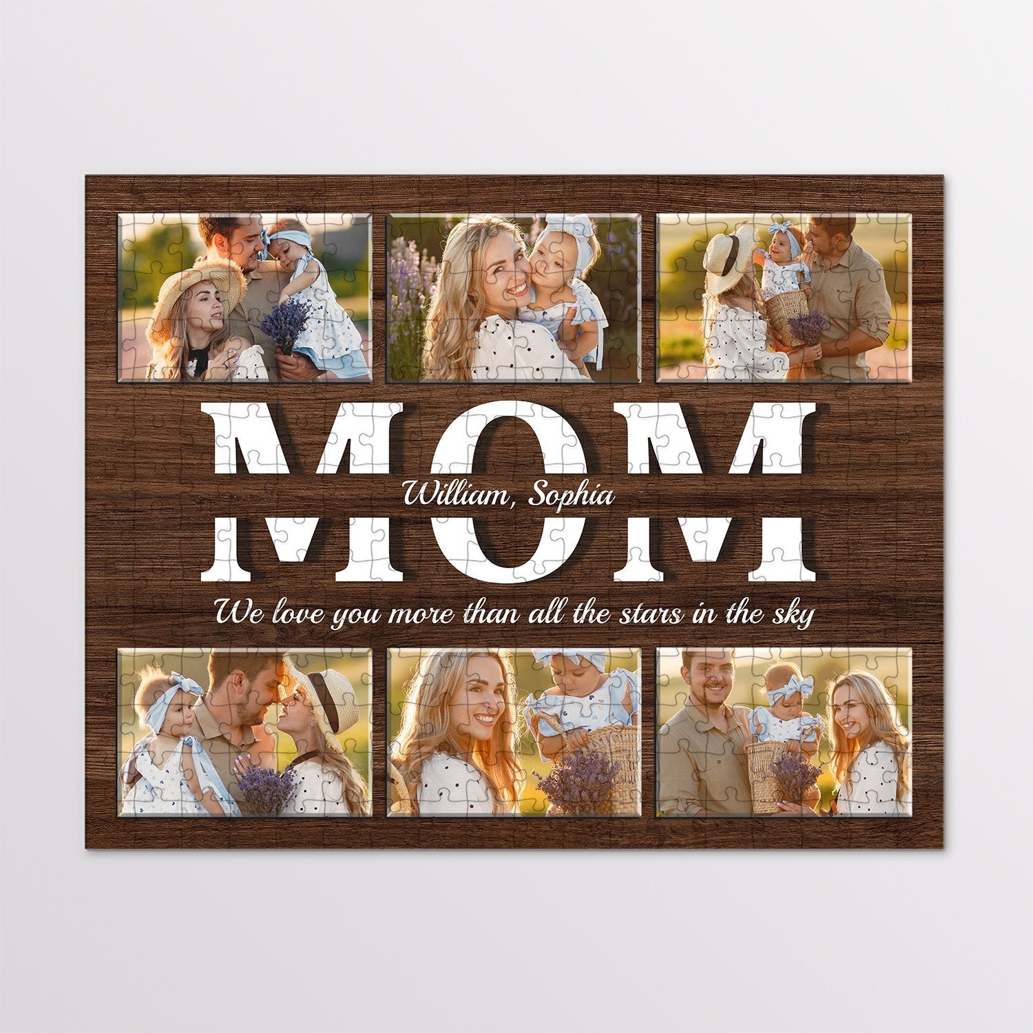 Mom Custom Photo - 6 Pictures, Personalized Name And Text Jigsaw Puzzles