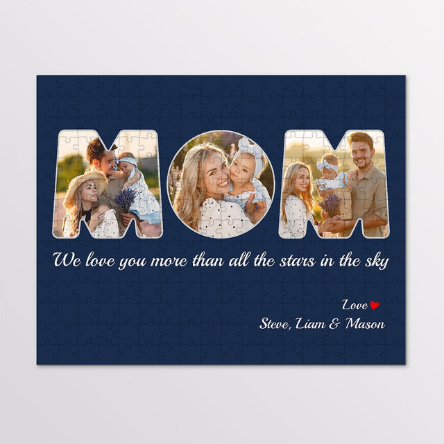 Mom Custom Photo - Personalized Name And Text Jigsaw Puzzles