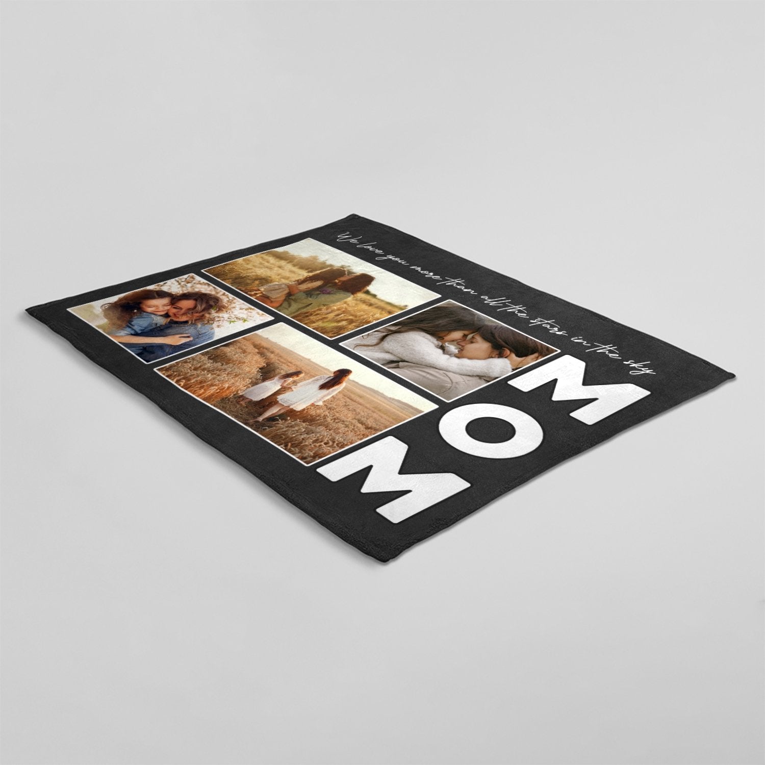 Mom Custom Photo, Personalized Text Blanket