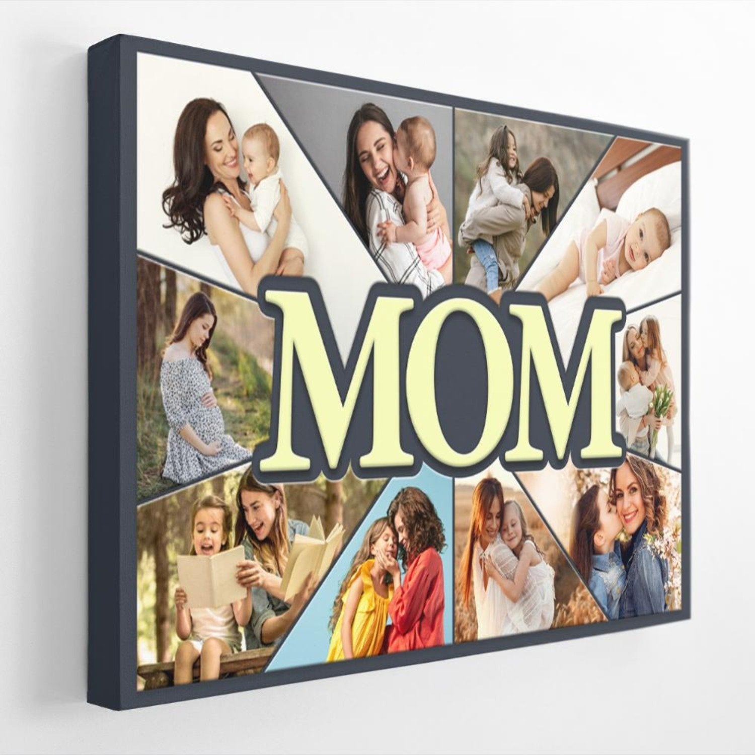 Mom Custom Upload Photo, Gift For Mother's Day Canvas Wall Art