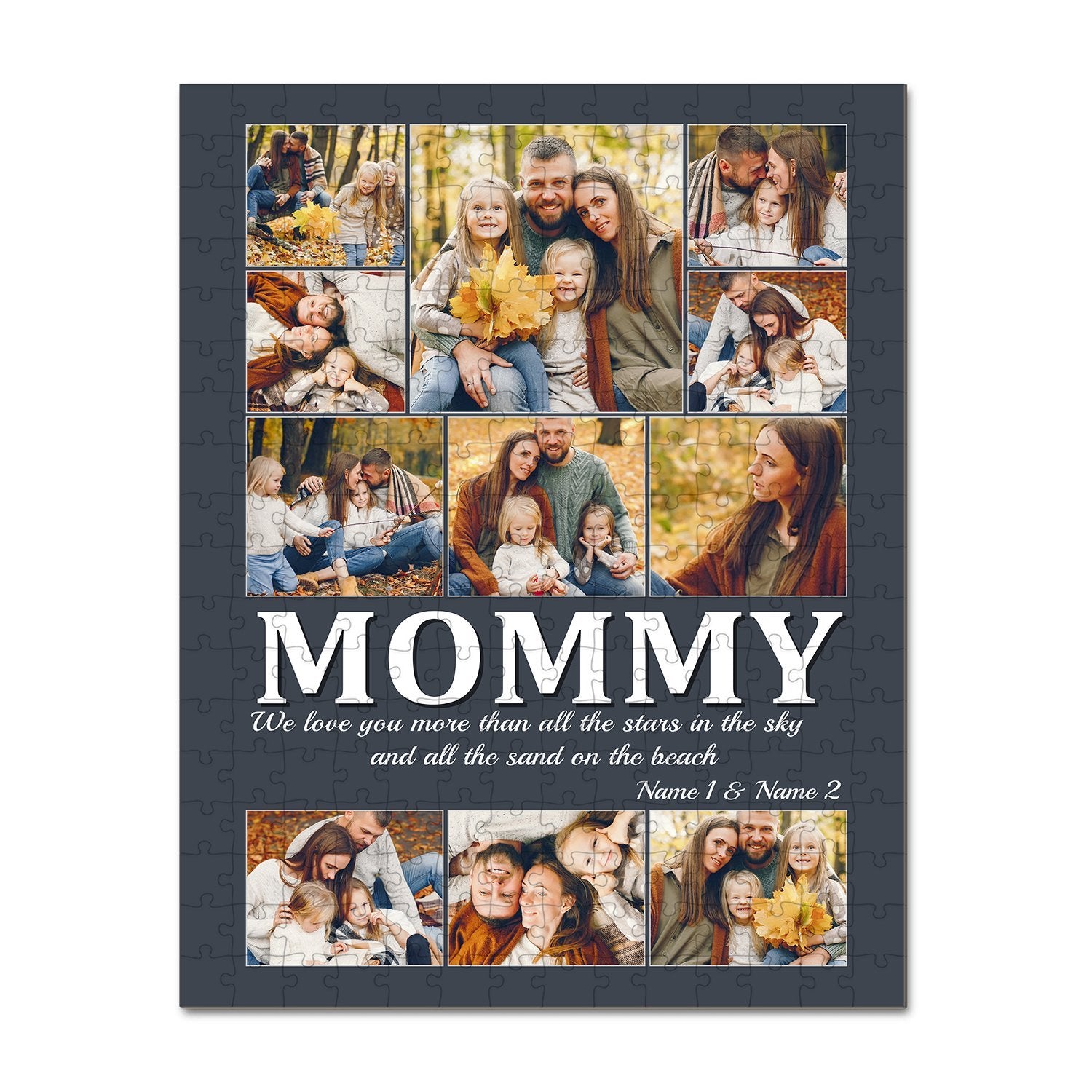 Mommy Custom Photo Collage, Personalized Name And Text Jigsaw Puzzles