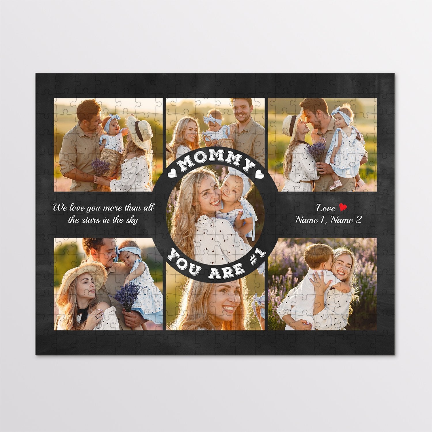 Mommy You Are Number 1, Custom Photo Collage, Personalized Name And Text Jigsaw Puzzles