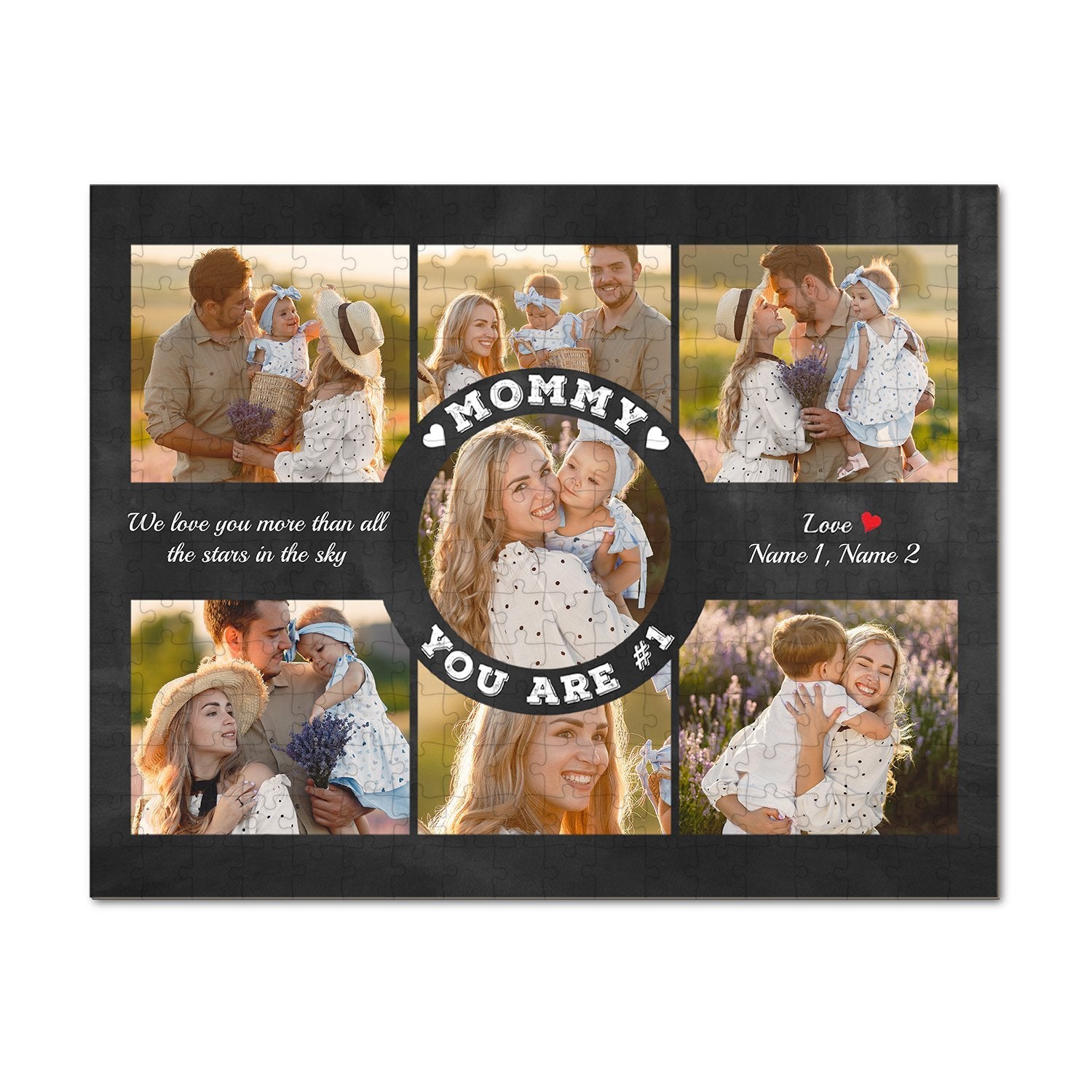 Mommy You Are Number 1, Custom Photo Collage, Personalized Name And Text Jigsaw Puzzles