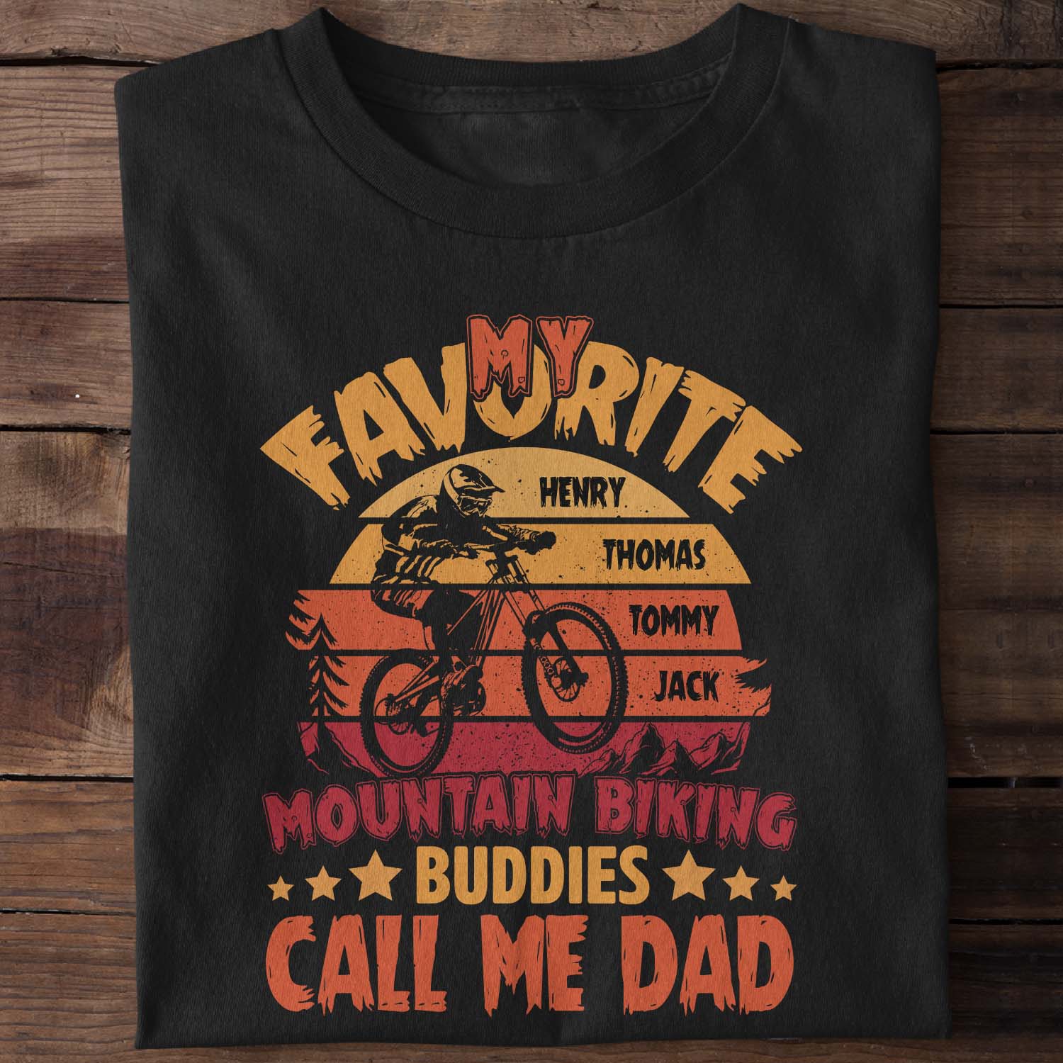 My Favorite Mountain Biking Buddies Call Me Dad Personalized Shirt