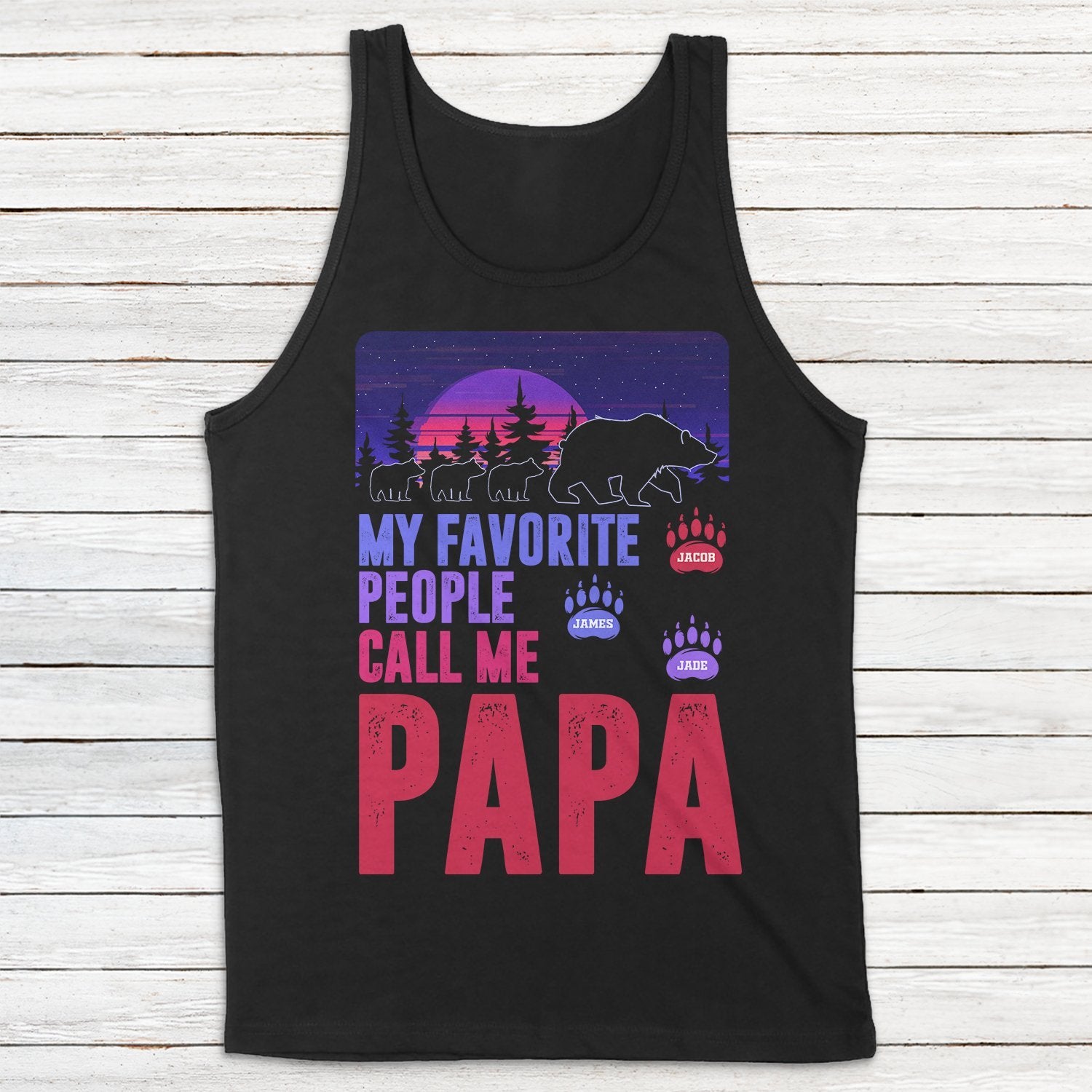 My Favorite People Call Me Papa Bear Personalized Shirt