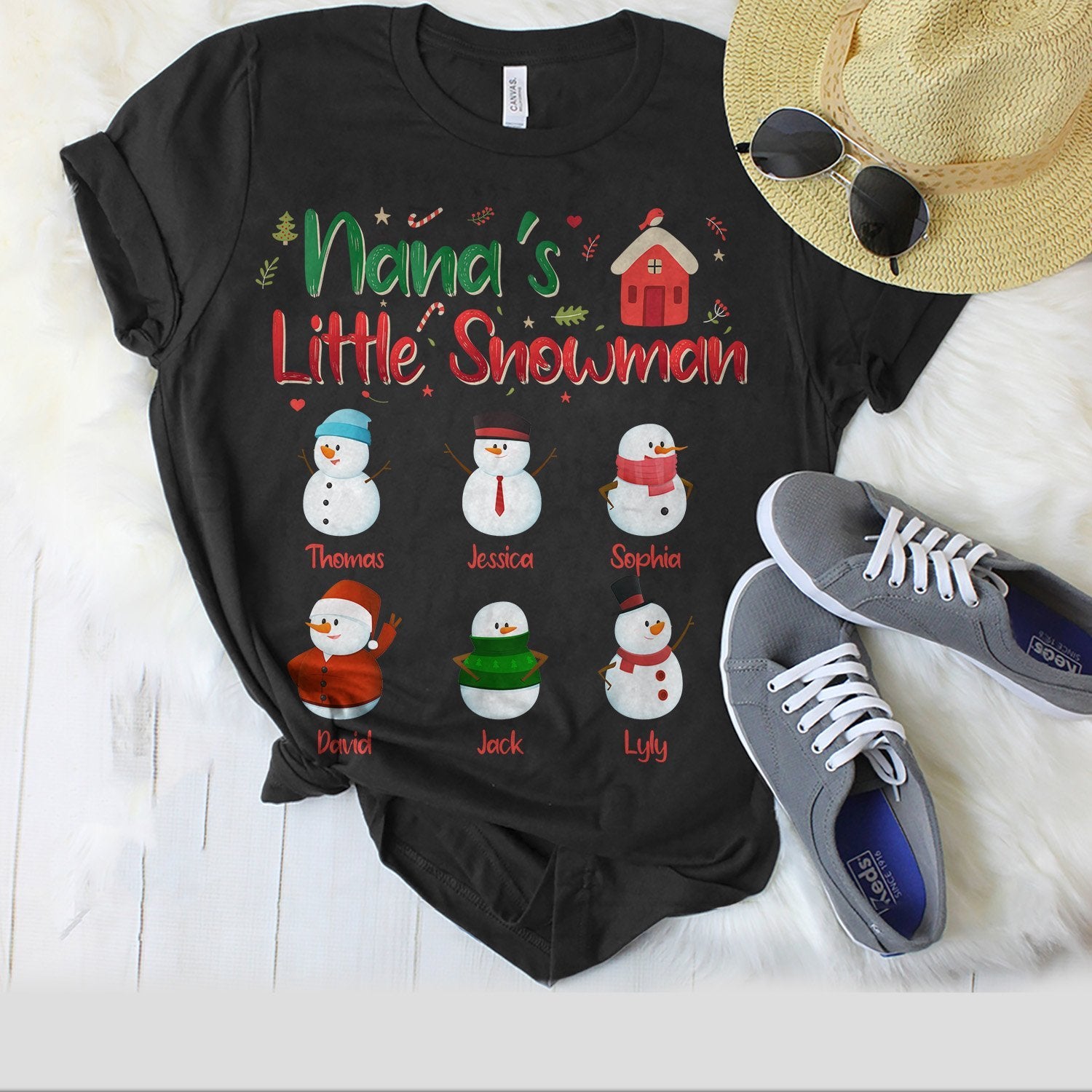 Nana Little Snowman Personalized Shirt
