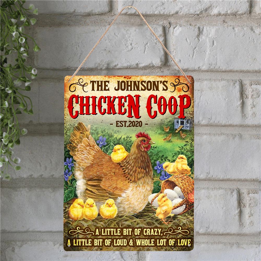 Personalized Chicken Coop, Customized Farm Sign, Personalized Family Name And Years