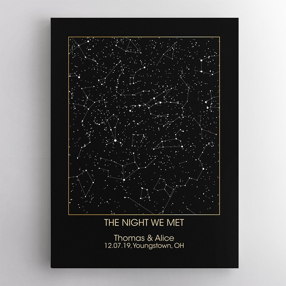 Personalized Night Sky And Text Black Background