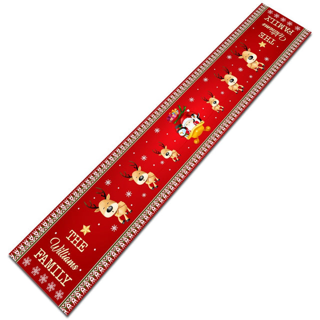 Personalized Table Runner, Christmas Background