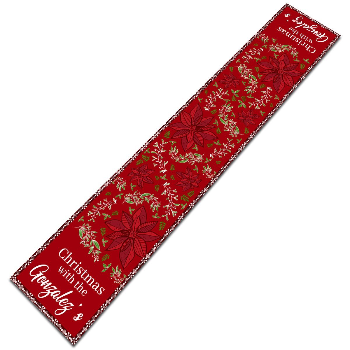 Personalized Table Runner, Christmas Family