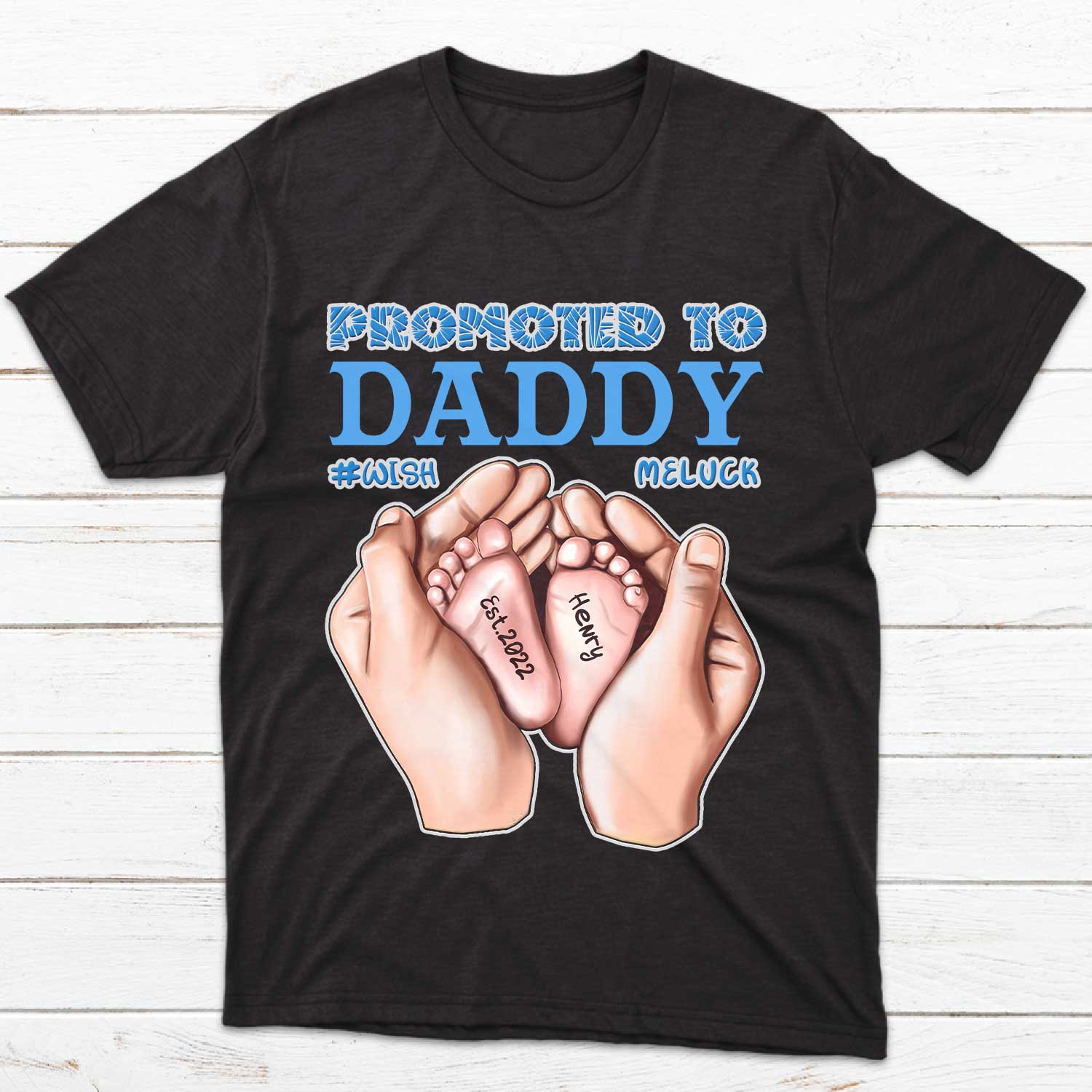 Promoted To Daddy Personalized Shirt