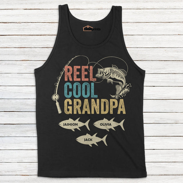 Reel Cool Grandpa Personalized Shirt
