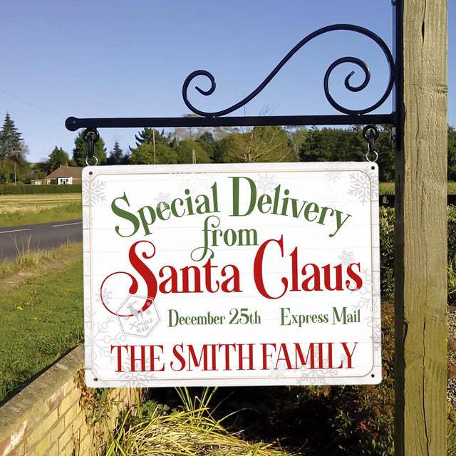 Special Delivery From Santa Claus, Custom Metal Sign