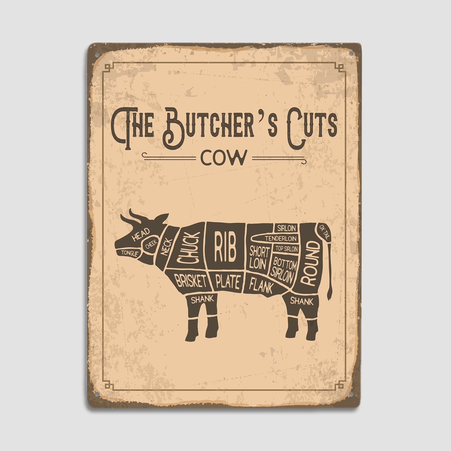 The Butcher's Cut's Cow, Metal Signs