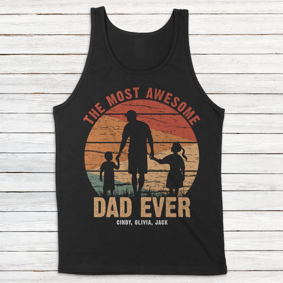 The Most Awesome Dad Ever Personalized Shirt