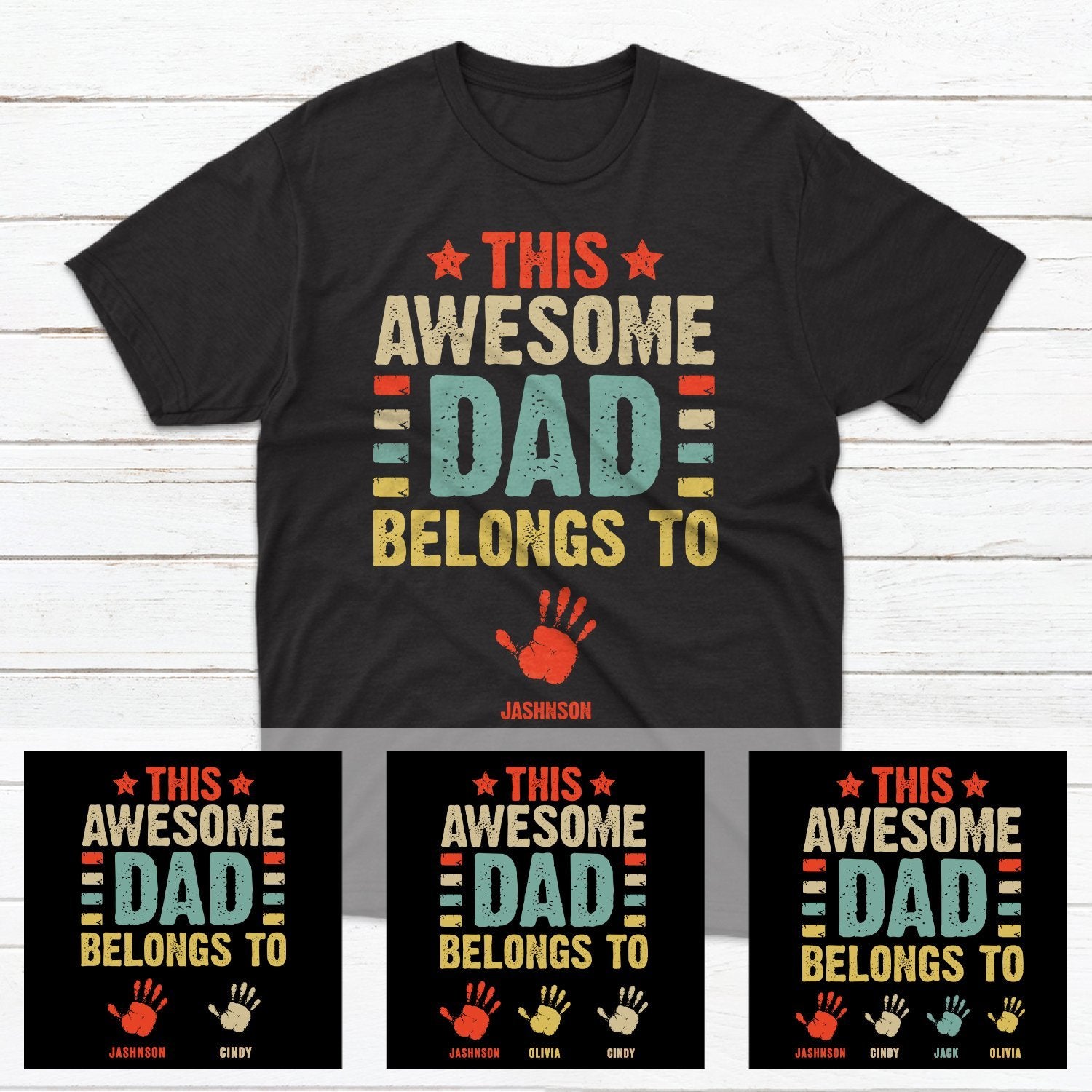 This Awesome Dad Belong To, Personalized Shirt