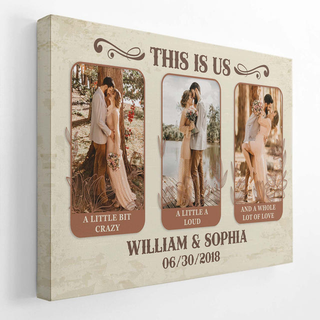 This is Us, Custom Photo, Personalized Name, Canvas Wall Art