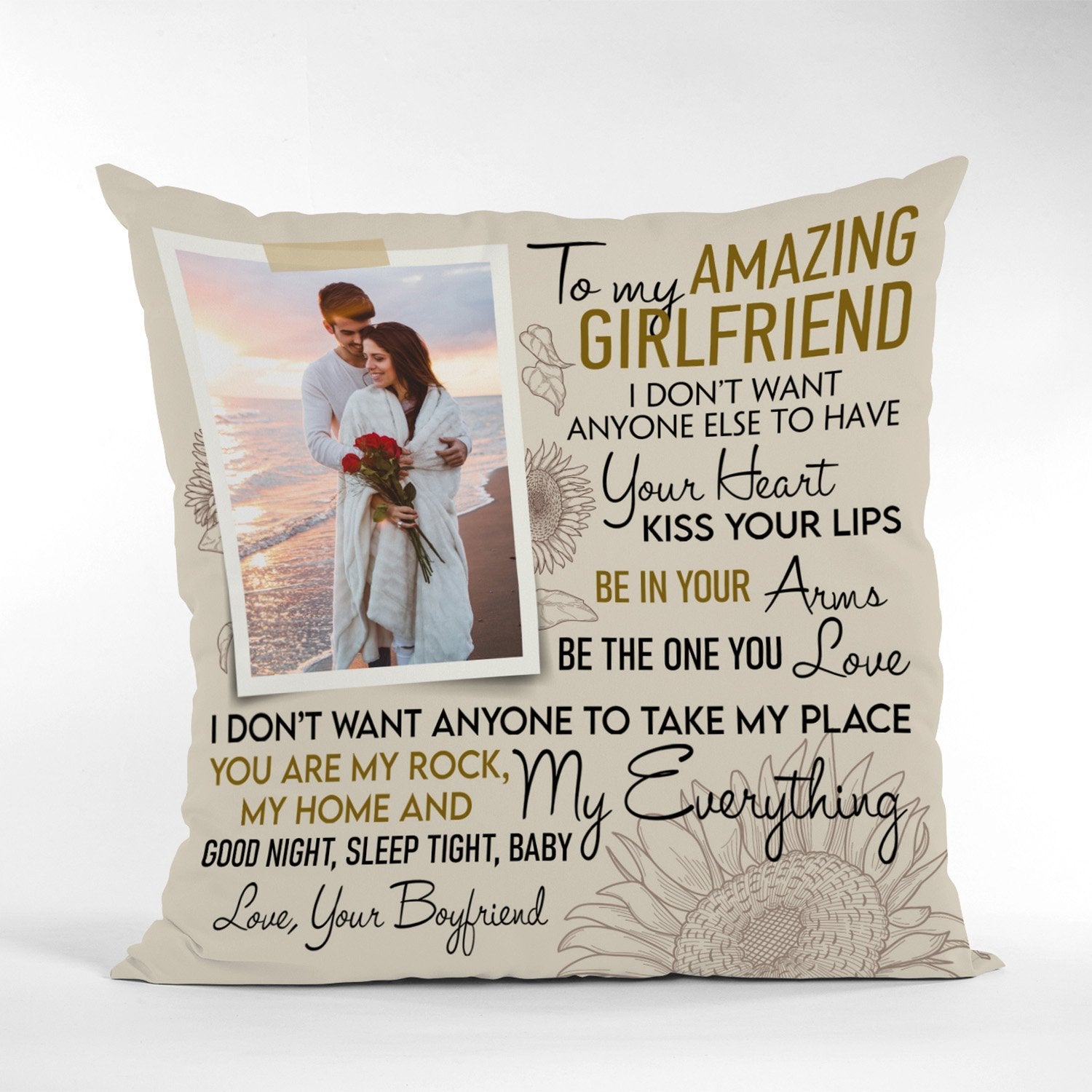 Custom girlfriend outlet pillow