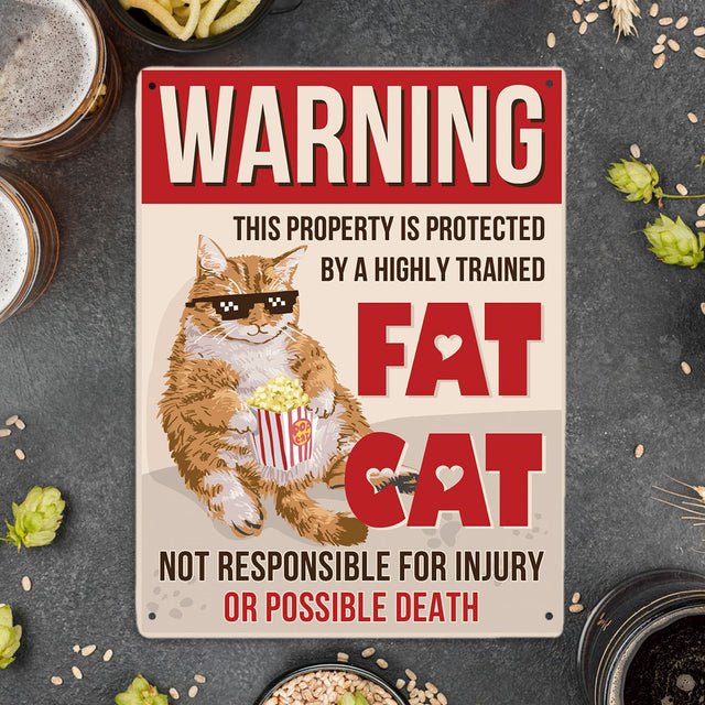 Warning This Property Is Protected By A Highly Trained Fat Cat