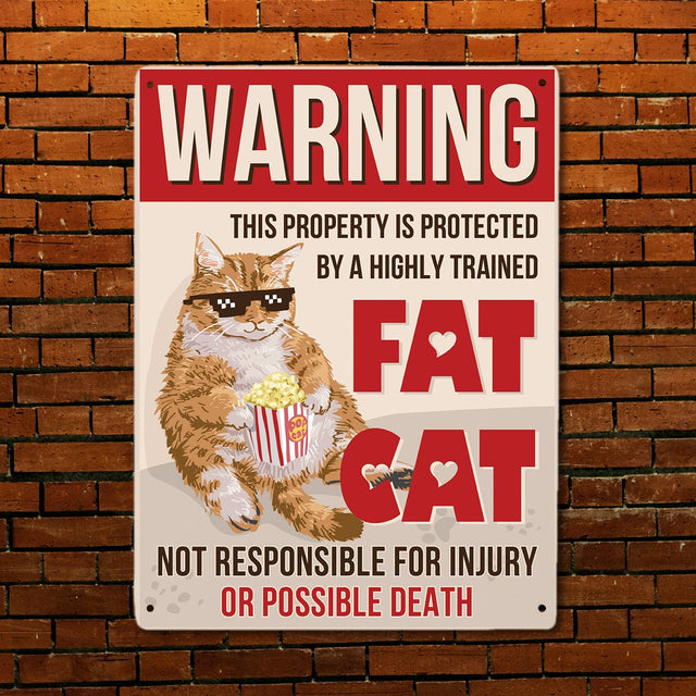 Warning This Property Is Protected By A Highly Trained Fat Cat