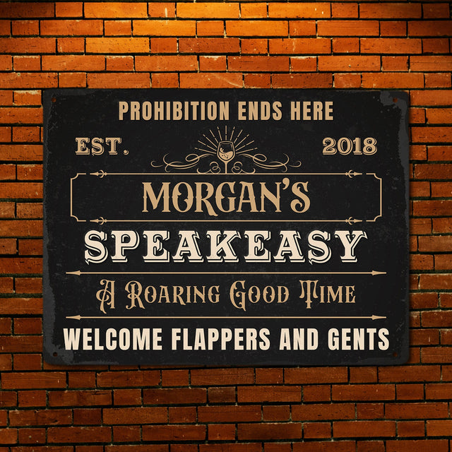 Welcome Flappers and Gents, Custom Metal Signs