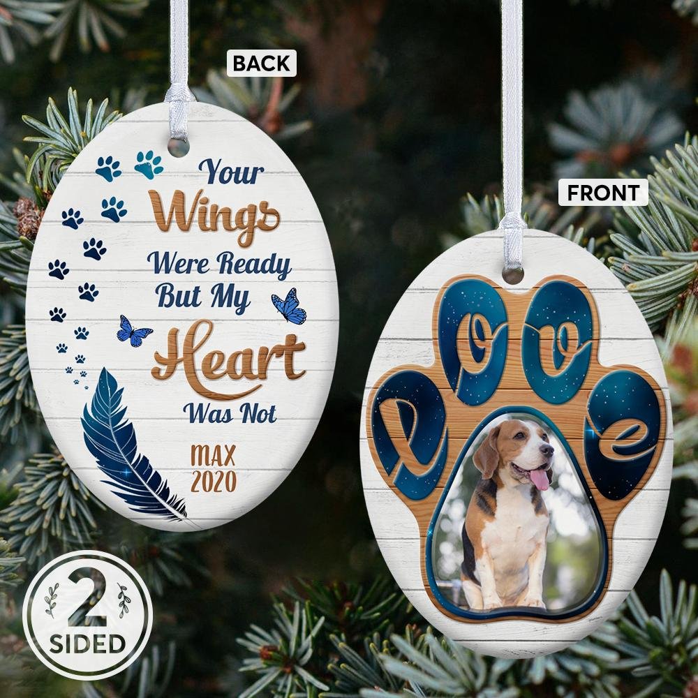 Dog Memorial Personalized Ornament | Best Memorial Gift For Dog Loss